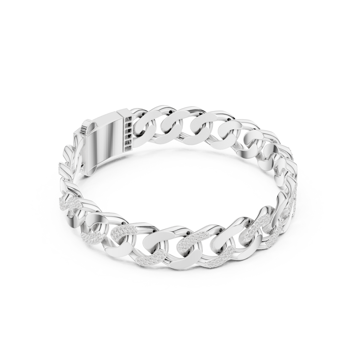Open Oval Curb Bracelet — B9-086 — digital design render