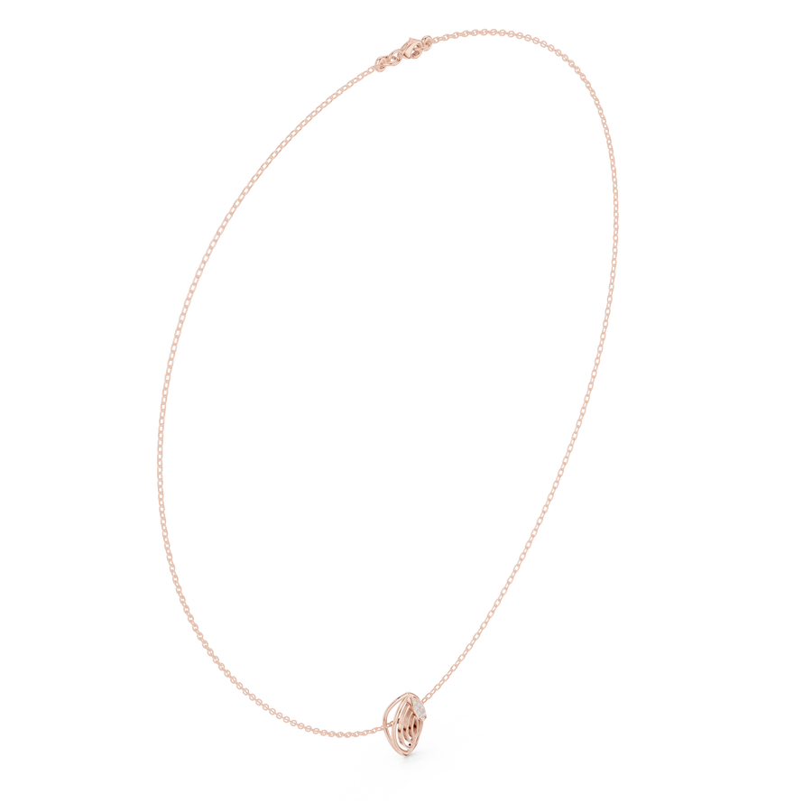 Open Teardrop Necklace — SBWN-044 — digital design render