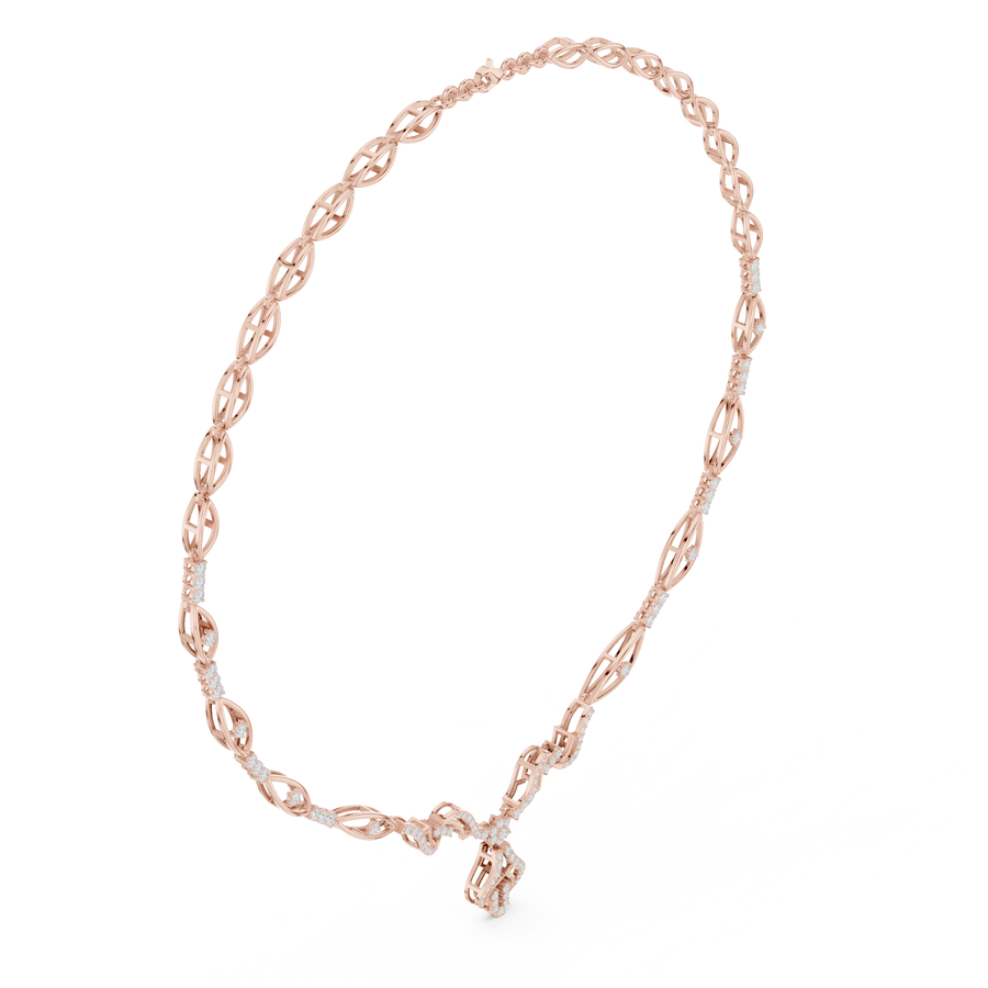 Openwork Oval-Link Necklace — SBWN-006 — digital design render