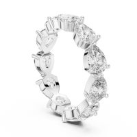 Oval-Cut Eternity Band — silver-tone digital render, view 1