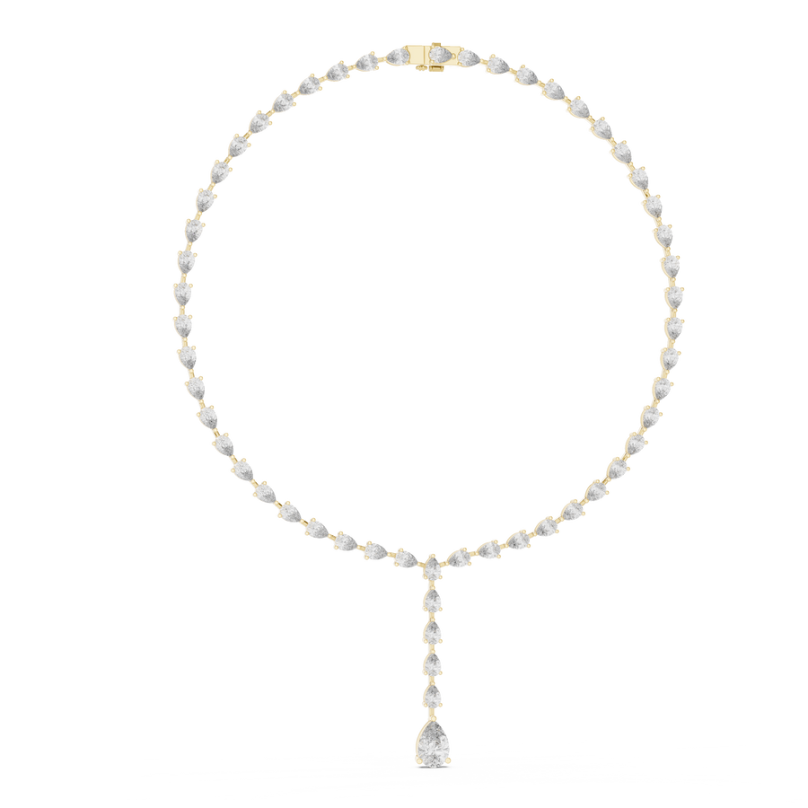 Oval-Drop Y Necklace — GNK-0017 — digital design render