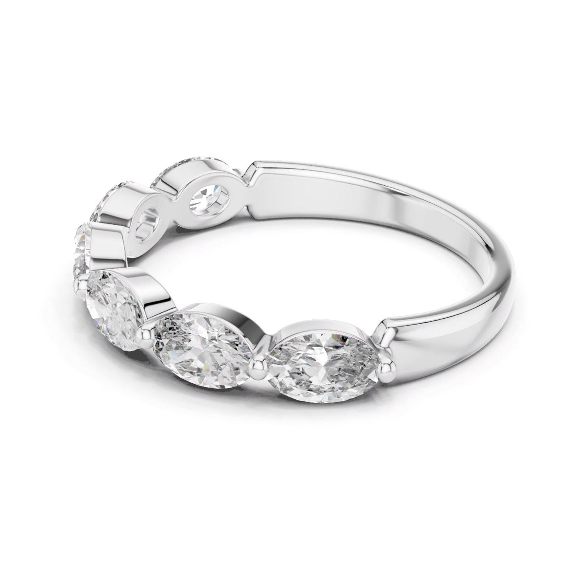 Oval Half-Eternity Band — still from the supplied digital video render