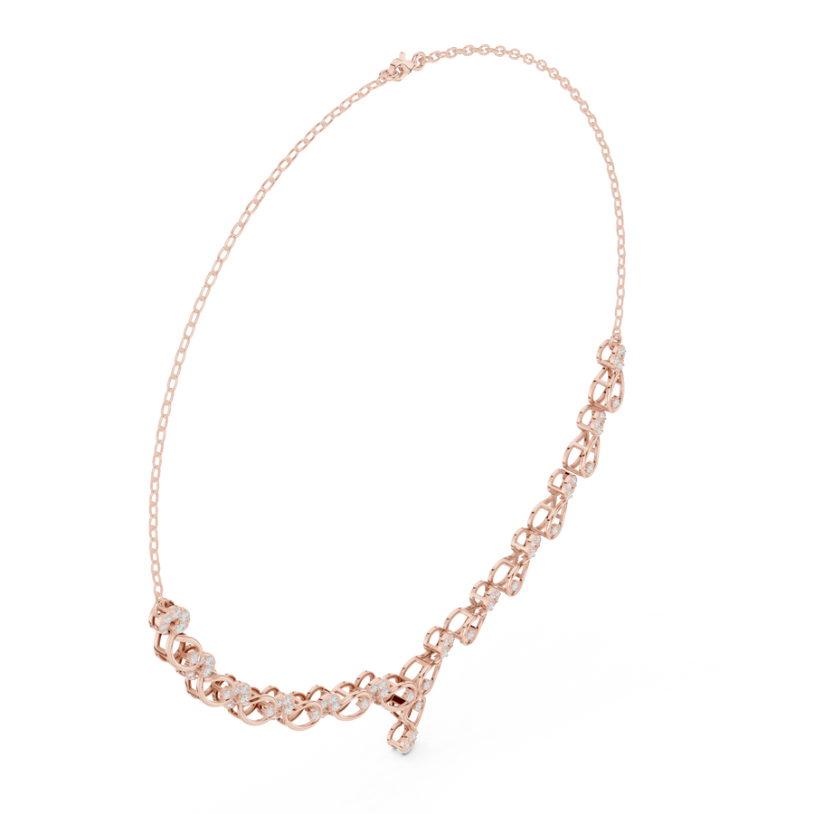 Oval-Link Drop Necklace — SBWN-007 — digital design render