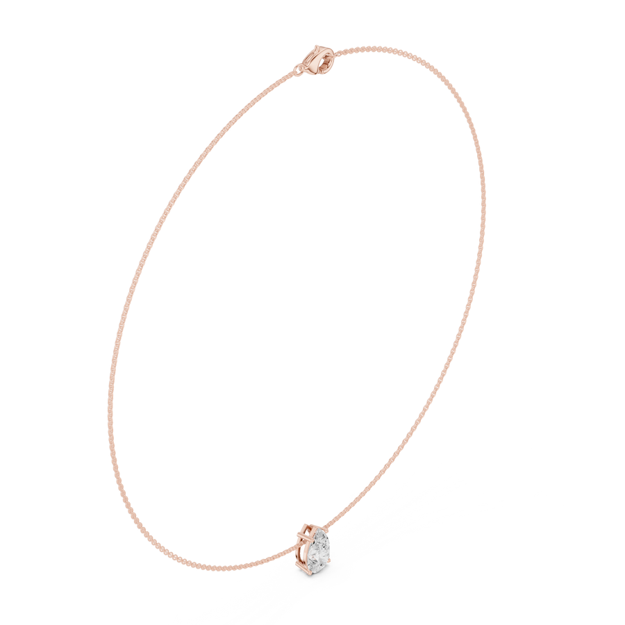 Oval Open-Pendant Necklace — SBWN-031 — digital design render