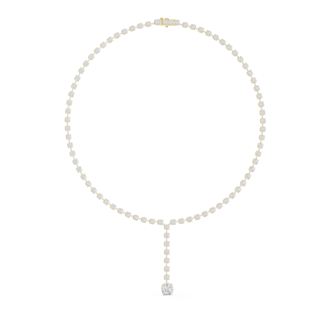 Pear-Drop Line Necklace — GNK-0046 — digital design render