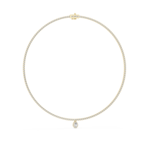 Pear-Drop Tennis Necklace — GNK-0002 — digital design render