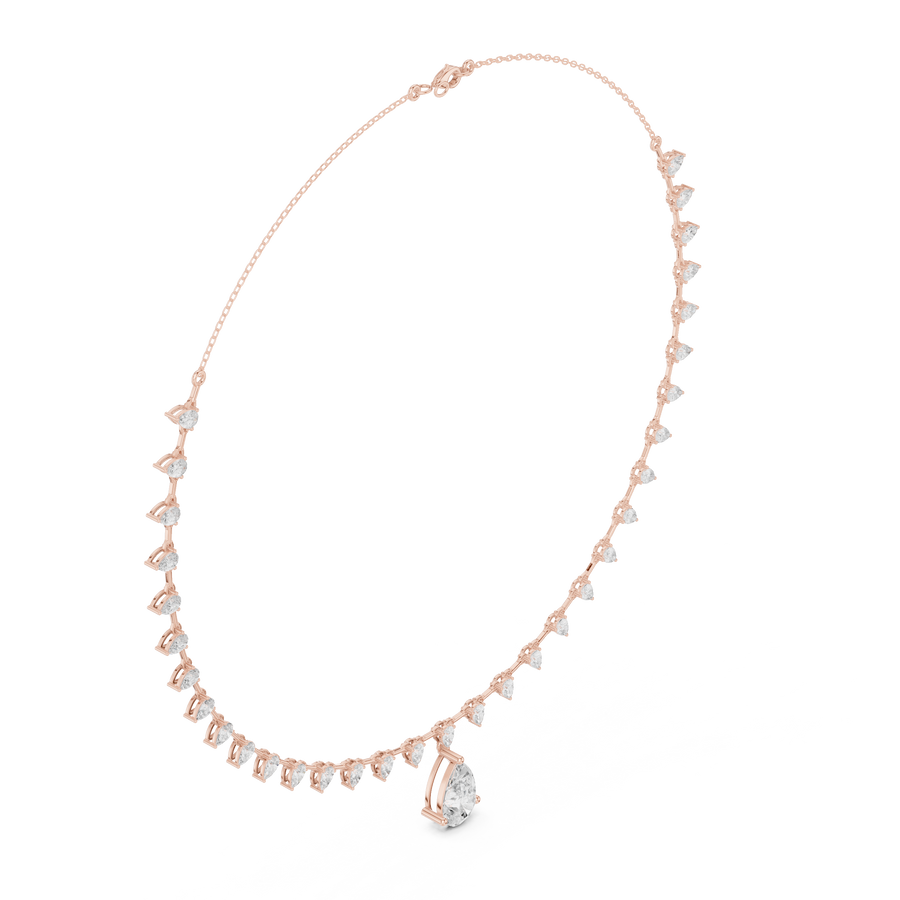 Pear-Link Drop Necklace — SBWN-037 — digital design render