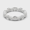 Oval Scalloped Eternity Band — silver-tone digital video render