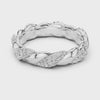 Twist-Link Band — silver-tone digital video render