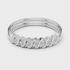 Rectangular Split-Shank Band — silver-tone digital video render
