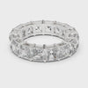 Rectangular Gallery Eternity Band — silver-tone digital video render