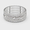 Twist Multi-Row Band — silver-tone digital video render