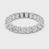 Round Brilliant Eternity Band — silver-tone digital video render