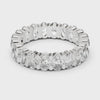 Alternating Oval Eternity Band — silver-tone digital video render
