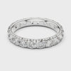 Shared-Prong Eternity Band — silver-tone digital video render