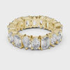 Alternating Baguette and Round Band — yellow-gold-tone digital video render
