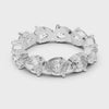 Oval-Cut Eternity Band — silver-tone digital video render