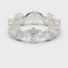 Alternating Pear-Cut Eternity Band — silver-tone digital video render