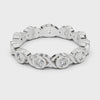 Interlaced Round Eternity Band — silver-tone digital video render