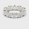 Marquise Bezel-Style Eternity Band — silver-tone digital video render