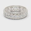 Twin-Row Oval Cluster Band — silver-tone digital video render