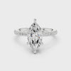 Marquise Ring — silver-tone digital video render