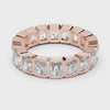 Baguette Bezel-Style Eternity Band — rose-gold-tone digital video render