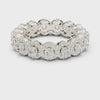 Halo Round Eternity Band — silver-tone digital video render