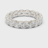 Oval Link Eternity Band — silver-tone digital video render