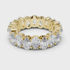 Graduated Oval Eternity Band — yellow-gold-tone digital video render