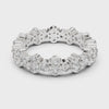 Heart-Setting Eternity Band — silver-tone digital video render