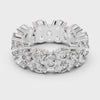 Wide Round Statement Band — silver-tone digital video render