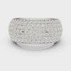 Pavé Shield Band — silver-tone digital video render