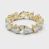 Teardrop Eternity Band — yellow-gold-tone digital video render