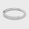 Sweeping Pavé Band — silver-tone digital video render