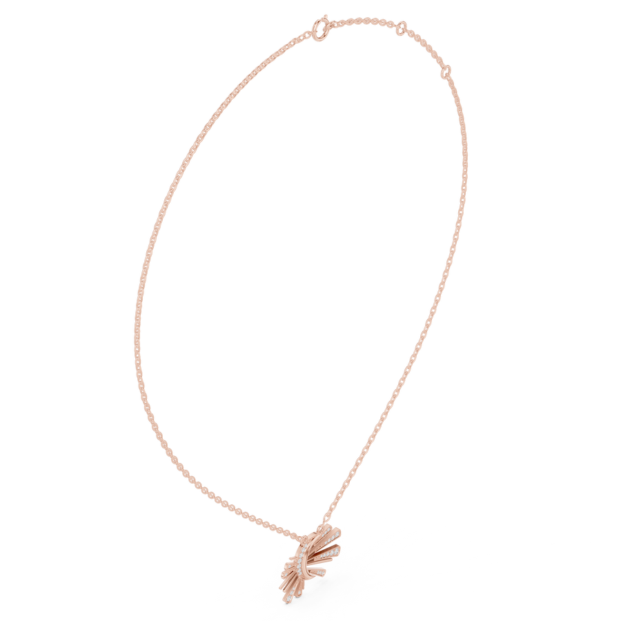 Radiating Pendant Necklace — SBWN-053 — digital design render
