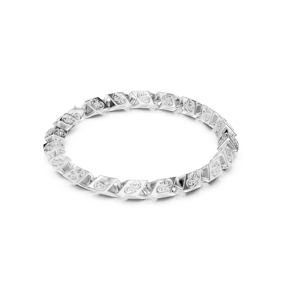 Alternating Square-Link Bracelet 669 — B14-669