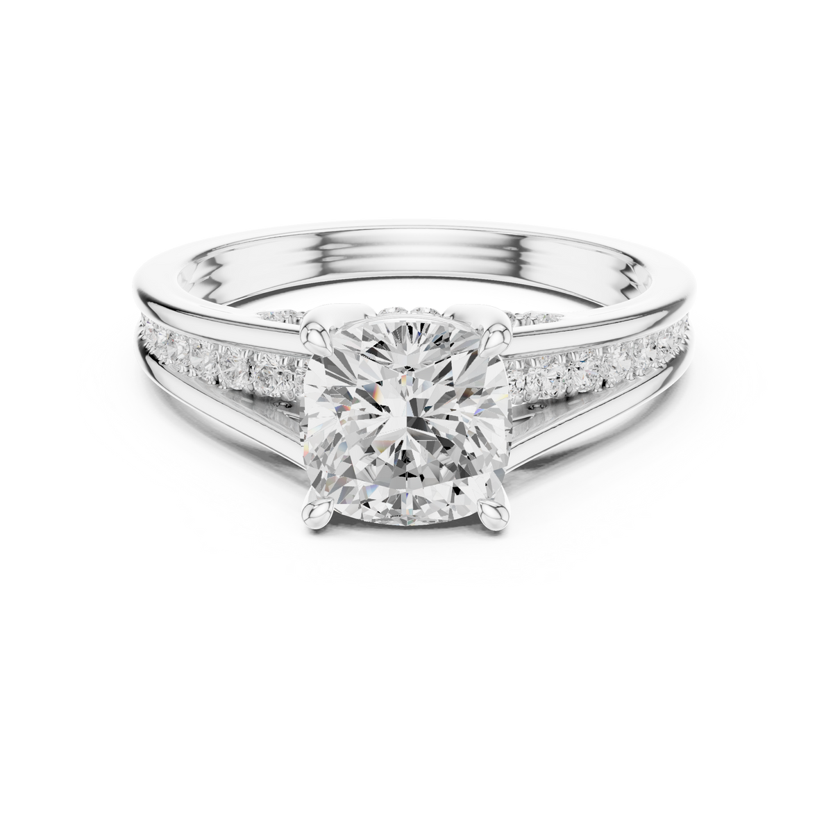 LH-03251 — Cushion-Cut Ring — digital design render