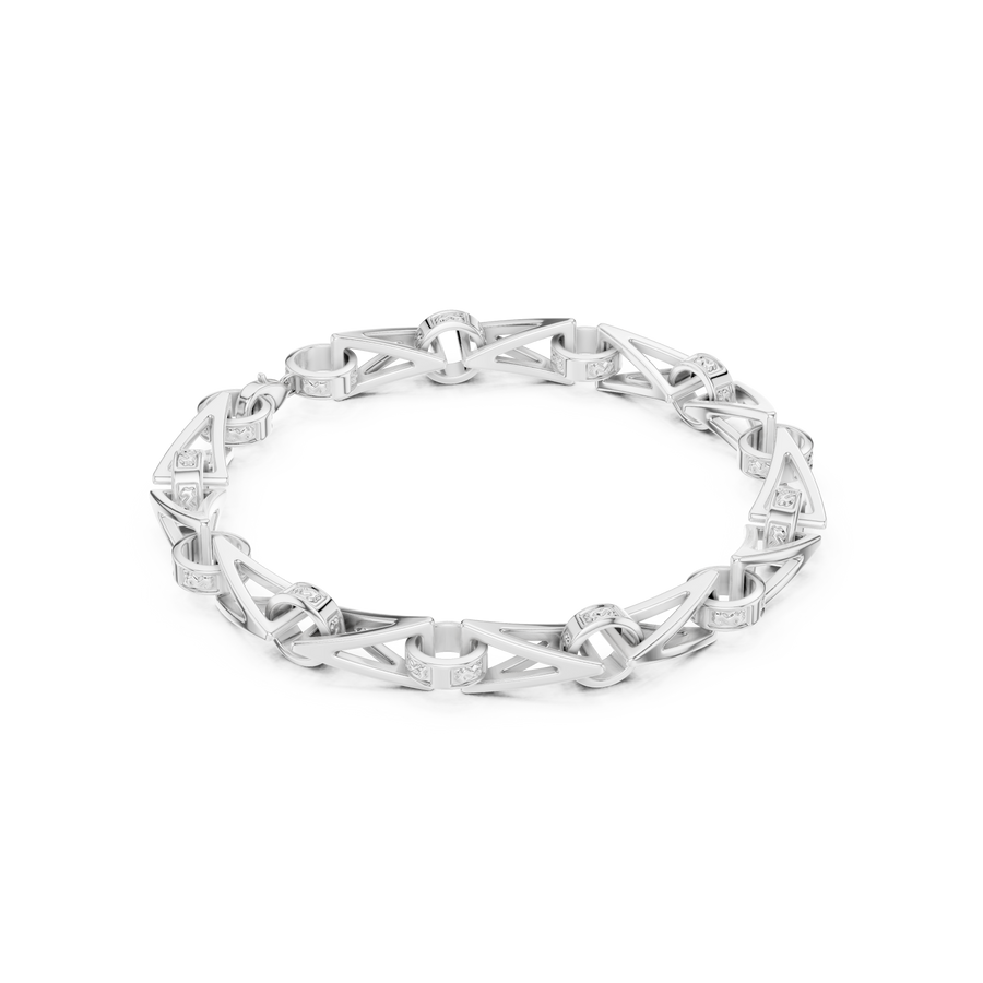 Geometric Open-Link Bracelet 684 — B14-684