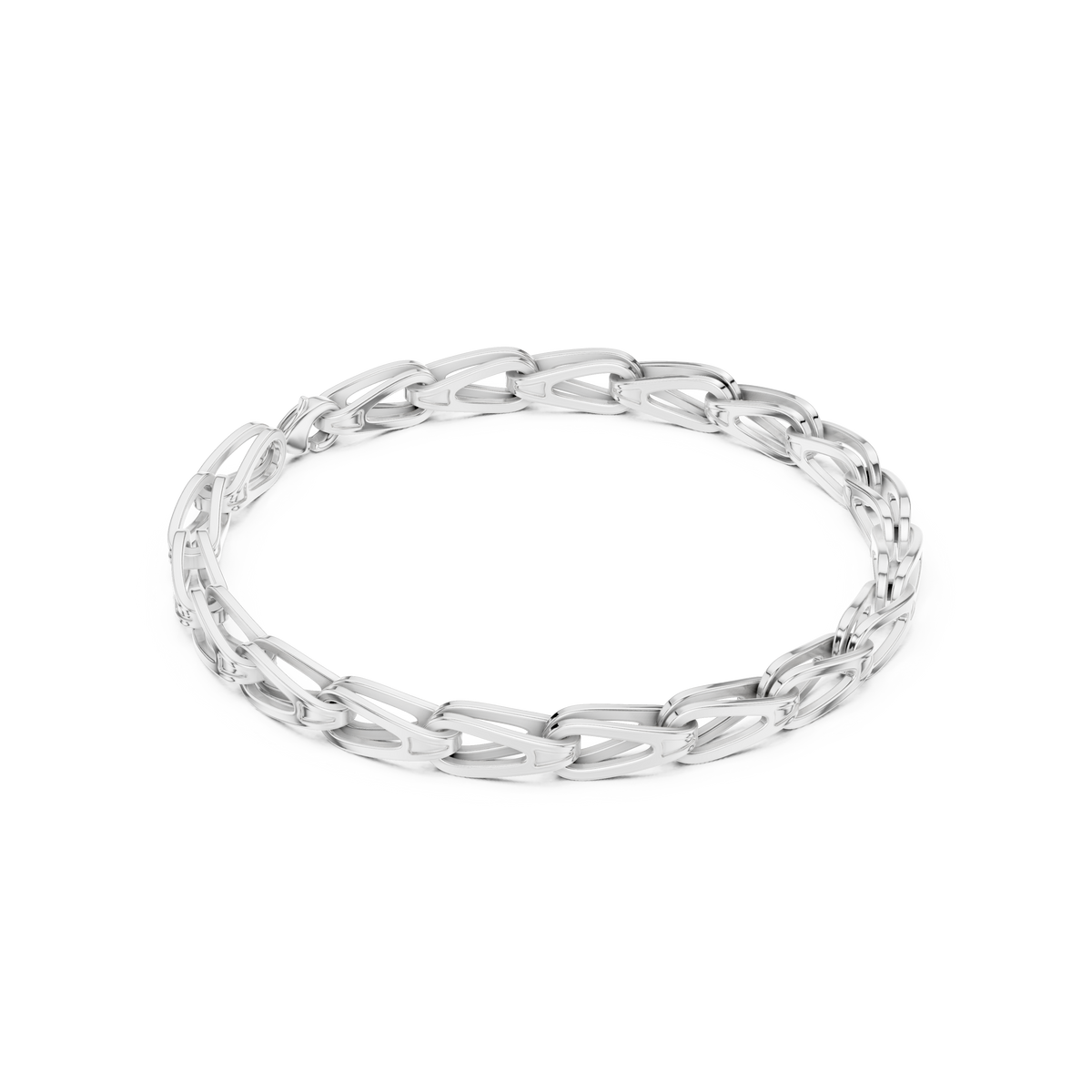 Rounded-Link Bracelet 667 — B14-667 | Finish: white 