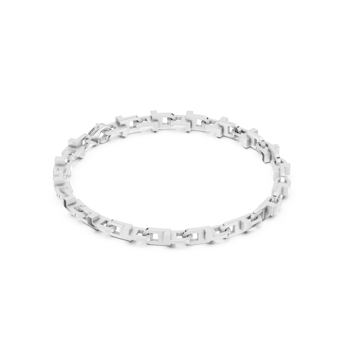 Rectangular Open-Link Bracelet 662 — B14-662 | Finish: white 