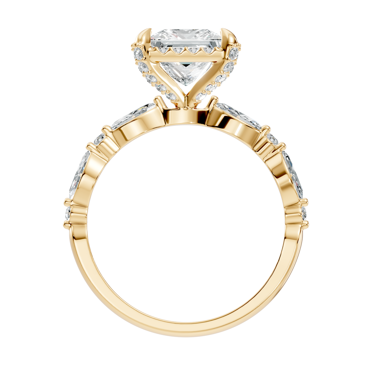 LH-1353 ring render, yellow finish