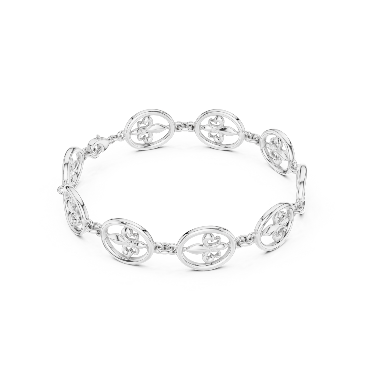 Round Open-Link Bracelet 674 — B14-674 | Finish: white 