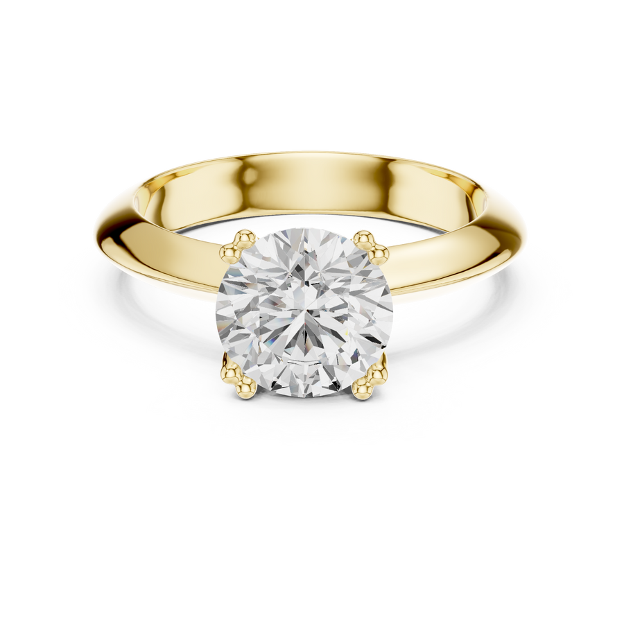 Round-Cut Wide-Shoulder Solitaire Ring — DDLR-147-RD