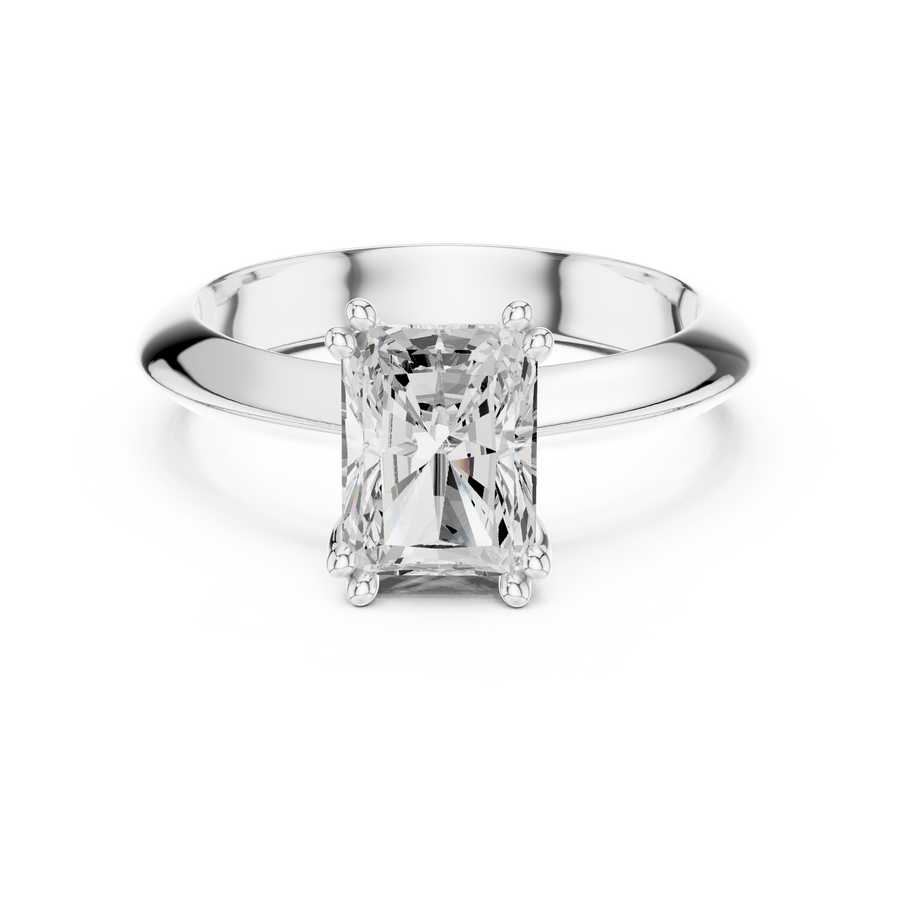 Radiant-Cut Wide-Shoulder Solitaire Ring — DDLR-147-RA