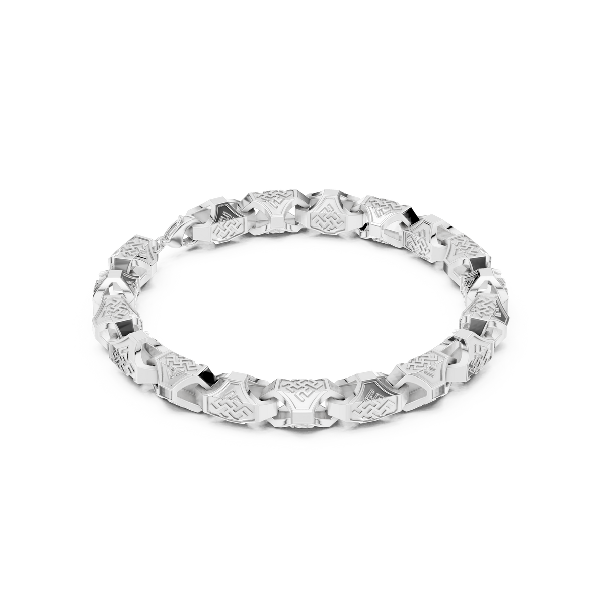 Square-Link Bracelet 664 — B14-664 | Finish: white 