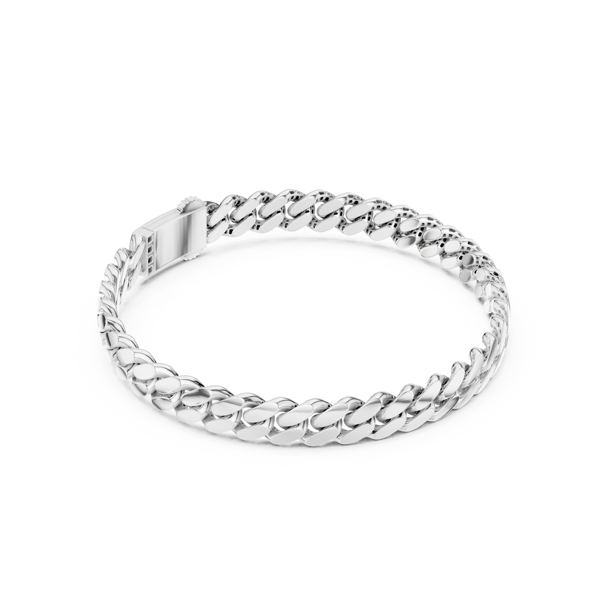 Curb-Link Bracelet 414 — B10-414 | Finish: white 