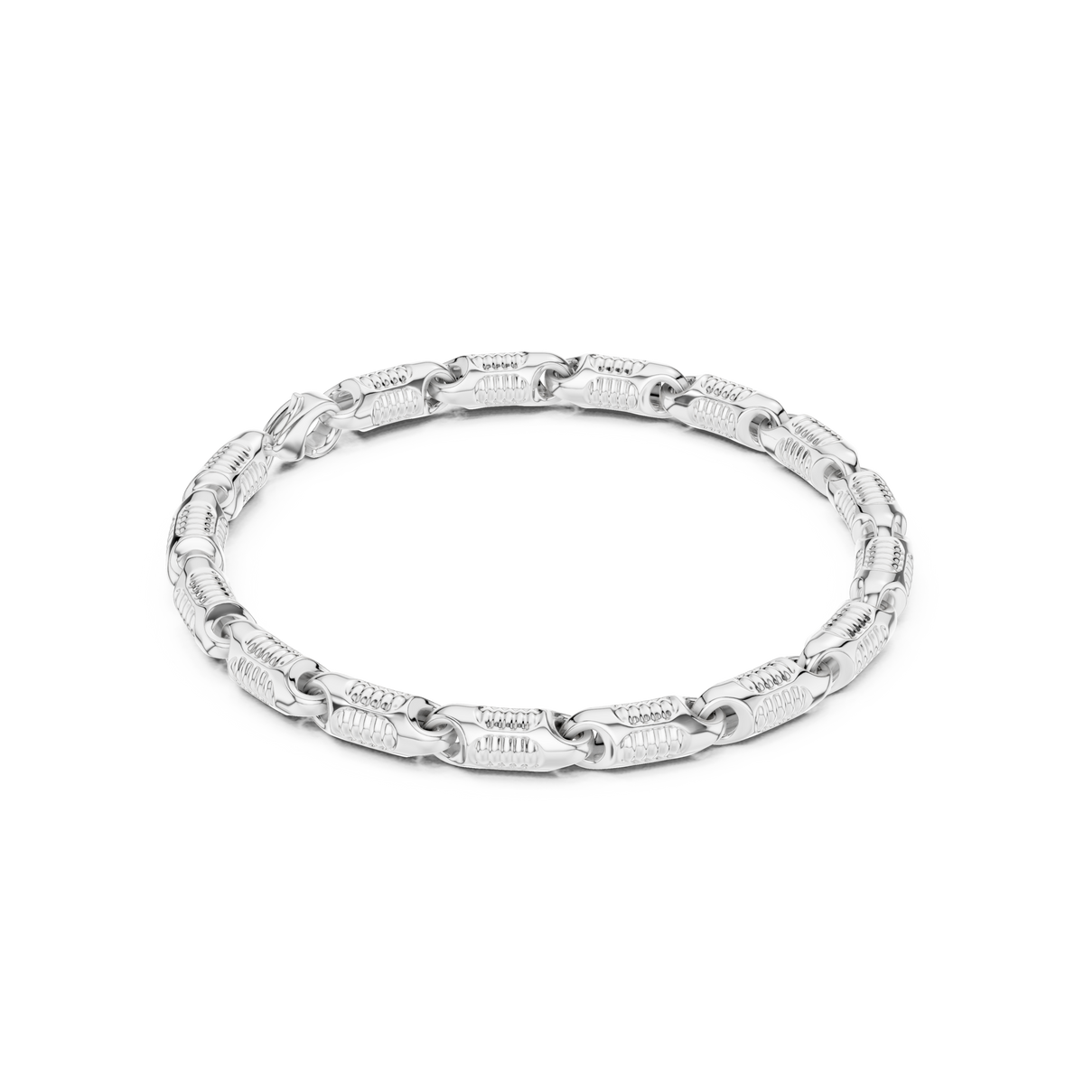 Interwoven-Link Bracelet 678 — B14-678 | Finish: white 