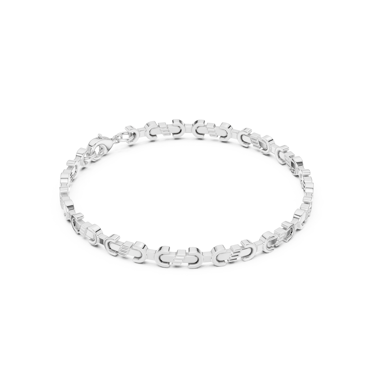 Beaded Open-Link Bracelet 686 — B14-686 | Finish: white 