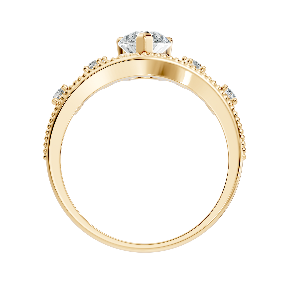 LH-1387 ring render, yellow finish